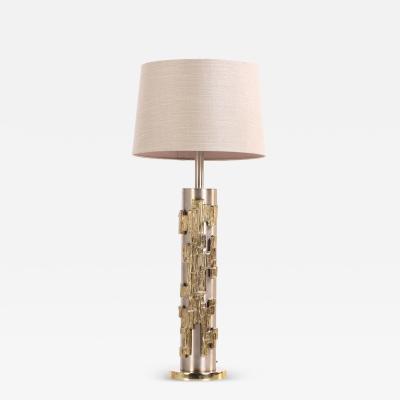  Laurel Lamp Company Brutalist Metal Table Lamp by Laurel Lamp Company