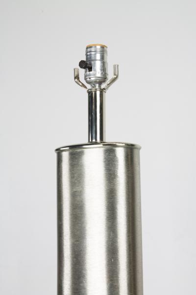  Laurel Lamp Company Chrome and Brushed Aluminum Table Lamp by Laurel