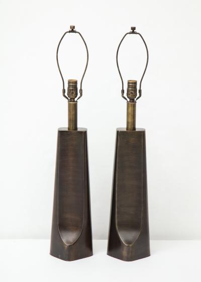  Laurel Lamp Company Laurel Aged Bronze Modernist Lamps