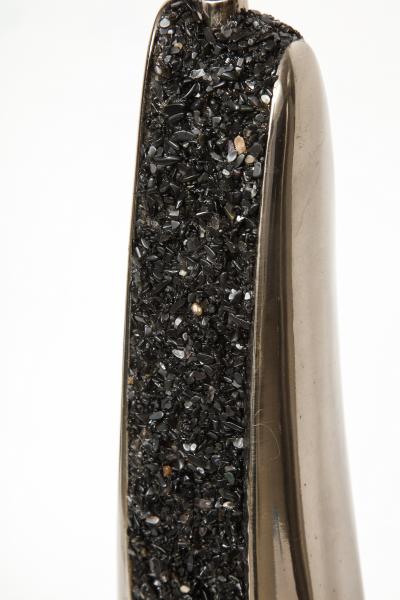 Laurel Lamp Company Laurel Black Quartz and Gunmetal Sculptural Lamps