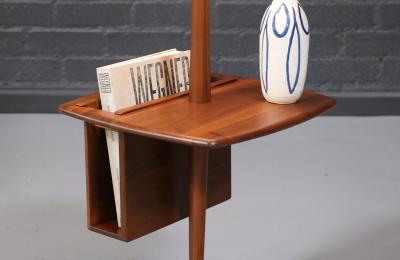  Laurel Lamp Company Laurel Floor Lamp w Removable Magazine Holder Tray Table