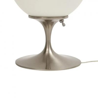  Laurel Lamp Company Laurel Lamp Frosted Glass Brushed Chrome Plated Steel Signed