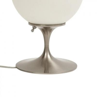 Laurel Lamp Company Laurel Lamp Frosted Glass Brushed Chrome Plated Steel Signed