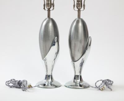  Laurel Lamp Company Laurel Nickel Flower Bud Lamps