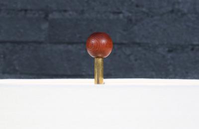  Laurel Lamp Company Laurel Sculptural Rosewood Brass Table Lamp