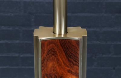 Laurel Lamp Company Laurel Sculptural Rosewood Brass Table Lamp