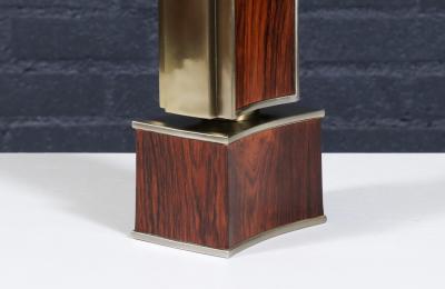  Laurel Lamp Company Laurel Sculptural Rosewood Brass Table Lamp