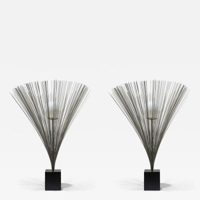  Laurel Lamp Company MID CENTURY BERTOIA STYLE METAL SCULPTURAL SPRAY LAMPS BY LAUREL