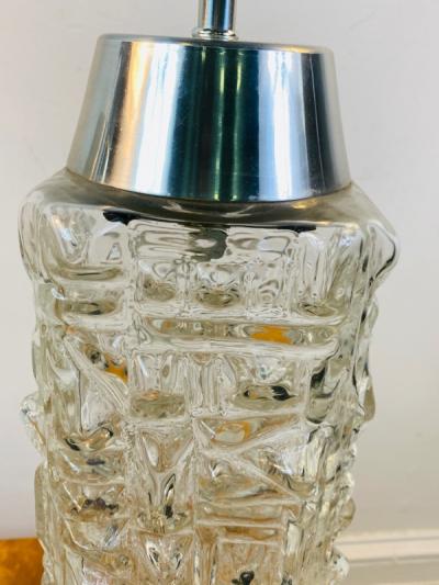  Laurel Lamp Company MID CENTURY PAIR OF MODERNIST GLASS AND CHROME LAMPS