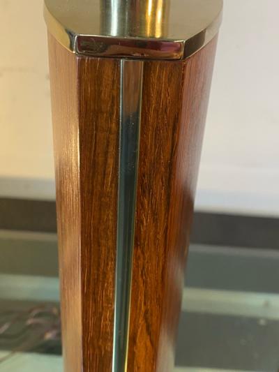  Laurel Lamp Company MONUMENTAL MID CENTURY ROSEWOOD AND BRASS LAMPS BY LAUREL