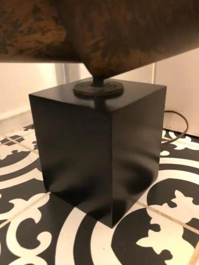  Laurel Lamp Company Magnificent Pair Brutalist Ribbon Laurel Lamps Richard Barr and Harold Weiss