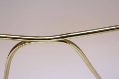  Laurel Lamp Company Mid Century Brass and Painted Metal Twin Shade Table Lamp Attributed to Laurel