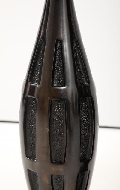  Laurel Lamp Company Mid Century Dark Bronze Brutalist Lamps