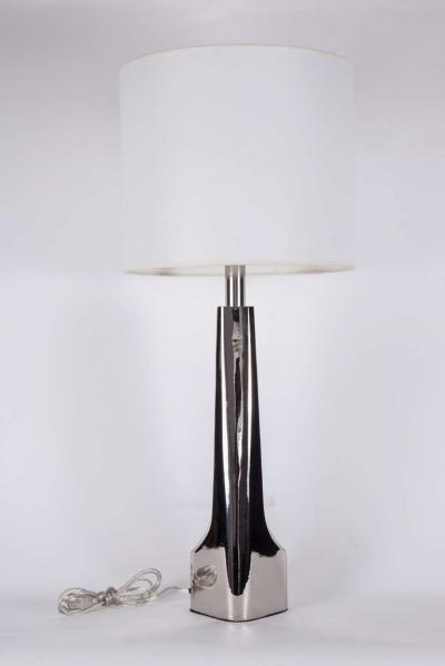  Laurel Lamp Company Modernist Brushed Polished Nickel Lamps