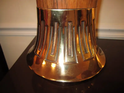  Laurel Lamp Company Pair Of Rosewood And Brass Tall Laurel Lamps Mid century Danish
