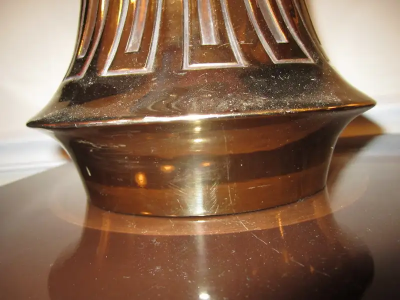  Laurel Lamp Company Pair Of Rosewood And Brass Tall Laurel Lamps Mid century Danish