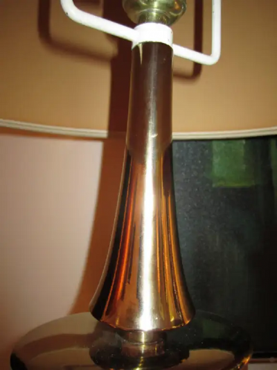  Laurel Lamp Company Pair Of Rosewood And Brass Tall Laurel Lamps Mid century Danish