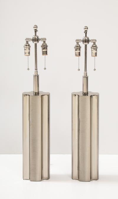  Laurel Lamp Company Pair of Modernist Polished Chrome lamps by Laurel Lamp Company
