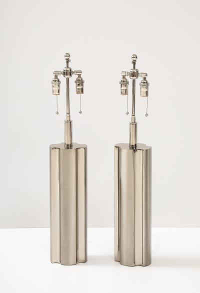  Laurel Lamp Company Pair of Modernist Polished Chrome lamps by Laurel Lamp Company