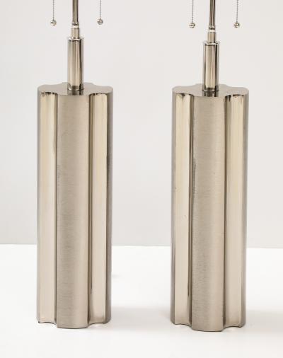  Laurel Lamp Company Pair of Modernist Polished Chrome lamps by Laurel Lamp Company