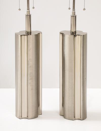  Laurel Lamp Company Pair of Modernist Polished Chrome lamps by Laurel Lamp Company
