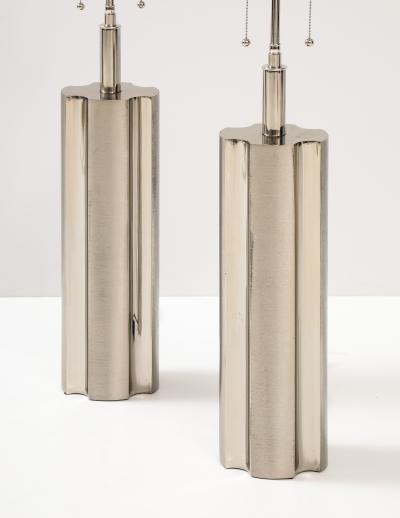  Laurel Lamp Company Pair of Modernist Polished Chrome lamps by Laurel Lamp Company