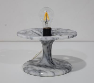  Laurel Lamp Company Small Tulip Shaped Marble Table Lamp 1960s