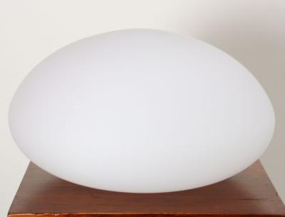  Laurel Lamp Company Vintage Mushroom Table Lamp with Frosted Glass Shade and Walnut Base by Laurel