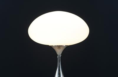  Laurel Light Co Laurel Chrome Mushroom Frosted Glass Shade Lamp