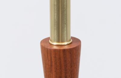  Laurel Light Co Mid Century Modern Walnut Brass Accent Table Lamp by Laurel