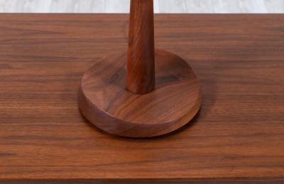  Laurel Light Co Mid Century Modern Walnut Brass Accent Table Lamp by Laurel