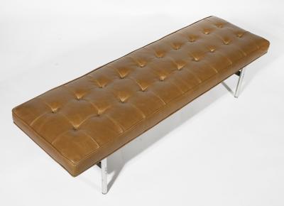  Laverne International Laverne International Bench in Box Tufted Camel Leather NYC Series 1960s