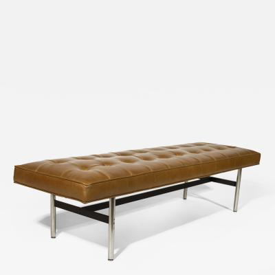  Laverne International Laverne International Bench in Box Tufted Camel Leather NYC Series 1960s