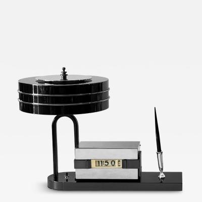  Lawson Time Inc Rare Early Art Deco Lawson Clock Lamp Combo