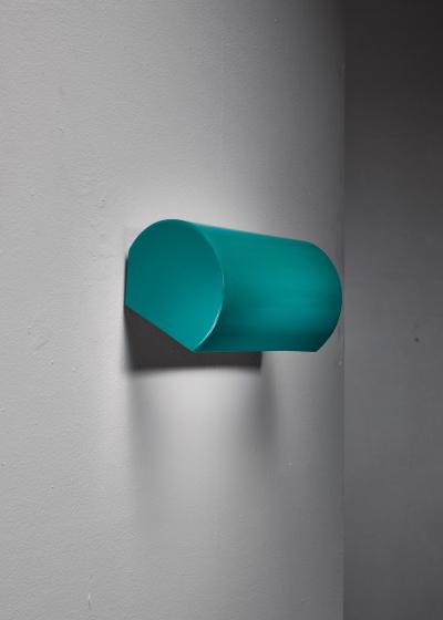  Le Corbusier Le Corbusier Green Metal Wall Lamp from Briey circa 1960