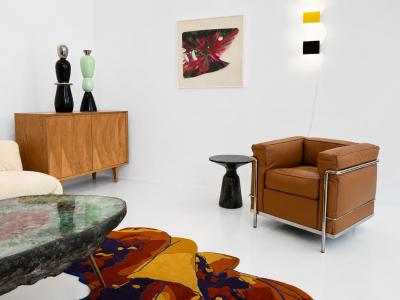  Le Corbusier Modernist Le Corbusier LC2 Model For Cassina Brown Leather Italian Armchair 1980