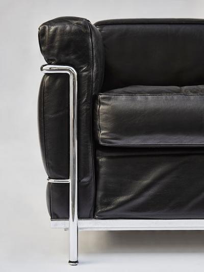  Le Corbusier Pair of LC2 Two Seats Sofas by Le Corbusier edited by Cassina