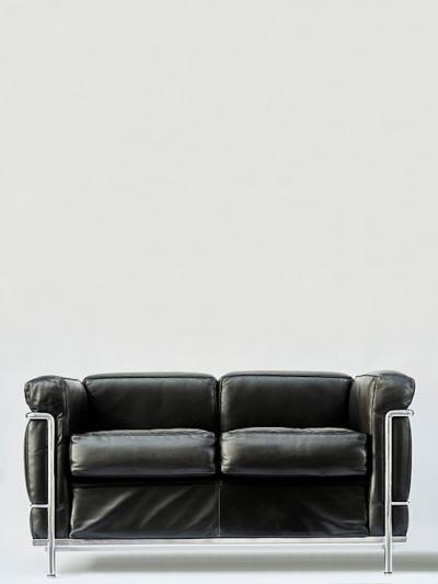  Le Corbusier Pair of LC2 Two Seats Sofas by Le Corbusier edited by Cassina