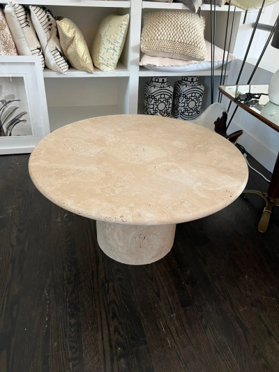  Le Lampade 35 Travertine Coffee Table by Le Lampade