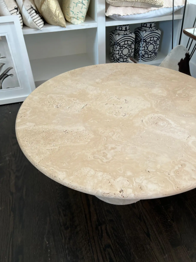 Le Lampade 35 Travertine Coffee Table by Le Lampade