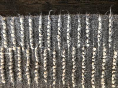 Le Lampade Bagnoli Grey White Wool Runner by Le Lampade