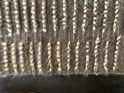 Le Lampade Bagnoli Grey White Wool Runner by Le Lampade