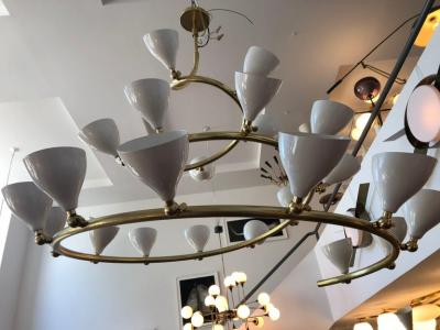  Le Lampade Brass Spiral Chandelier by Le Lampade
