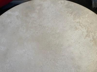  Le Lampade Custom Round Roman Travertine Coffee Table by Le Lampade