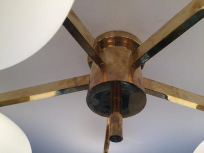  Le Lampade Five Arm Brass Flush Mount by Le Lampade