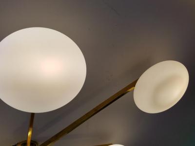  Le Lampade Five Arm Brass Flush Mount by Le Lampade