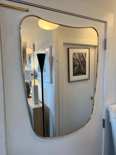  Le Lampade Italian Brass Mirror by Le Lampade