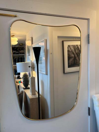  Le Lampade Italian Brass Mirror by Le Lampade