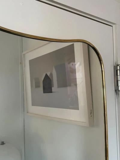  Le Lampade Italian Brass Mirror by Le Lampade