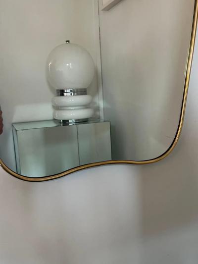  Le Lampade Italian Brass Mirror by Le Lampade